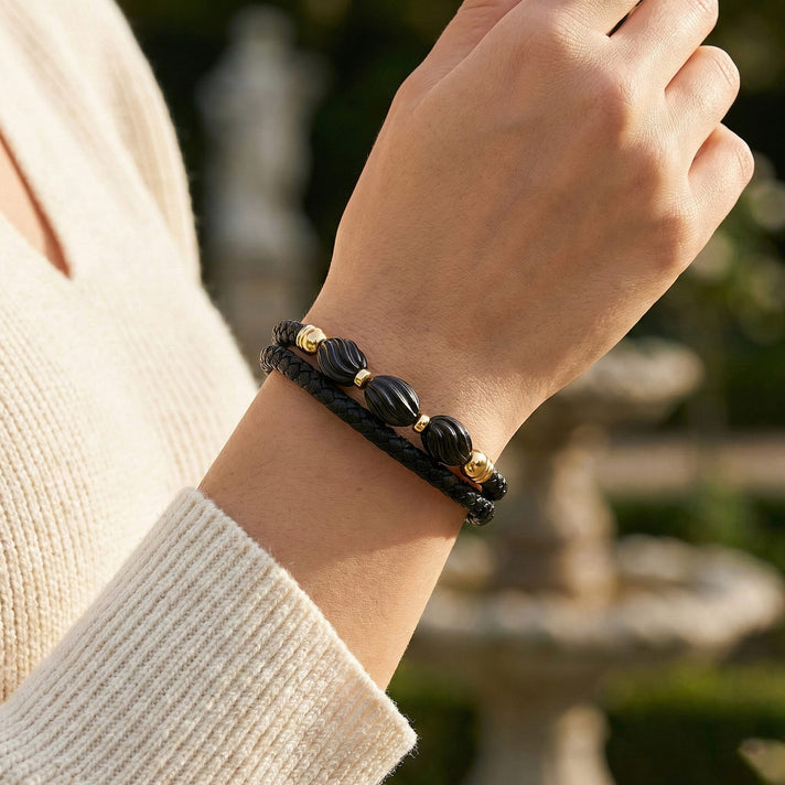 Natural Shungite Bracelet (Size - 7.5) with Magnetic Lock 40.00 Ct. 8427919 2