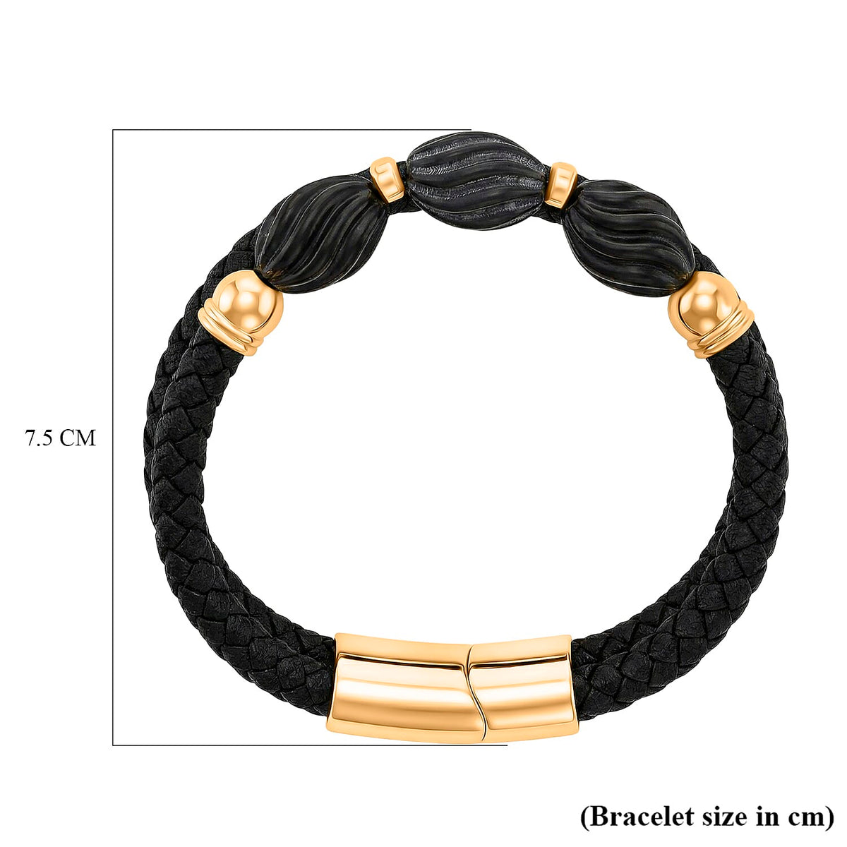 Natural Shungite Bracelet (Size - 7.5) with Magnetic Lock 40.00 Ct. 8427919 7