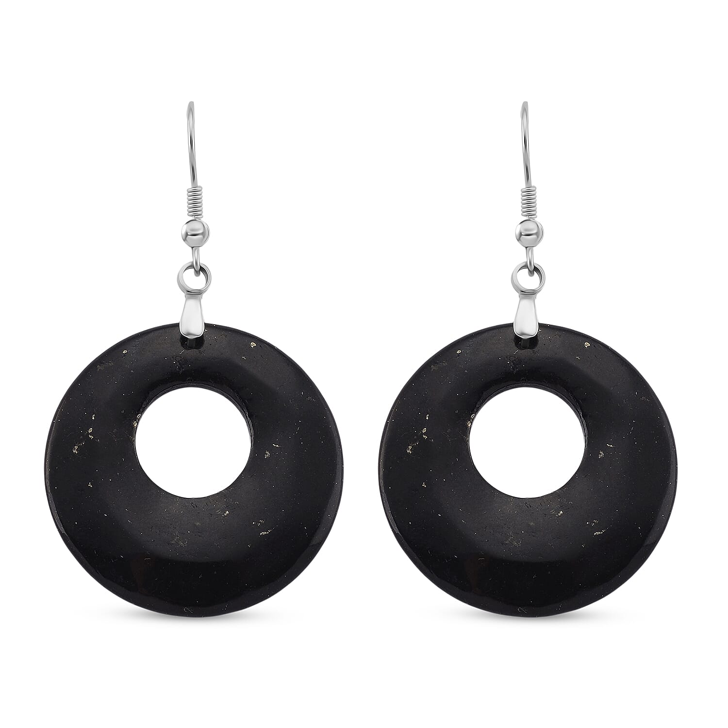 Natural Shungite Dangle Earring with Hook 40.00 Ct. 8235269 0