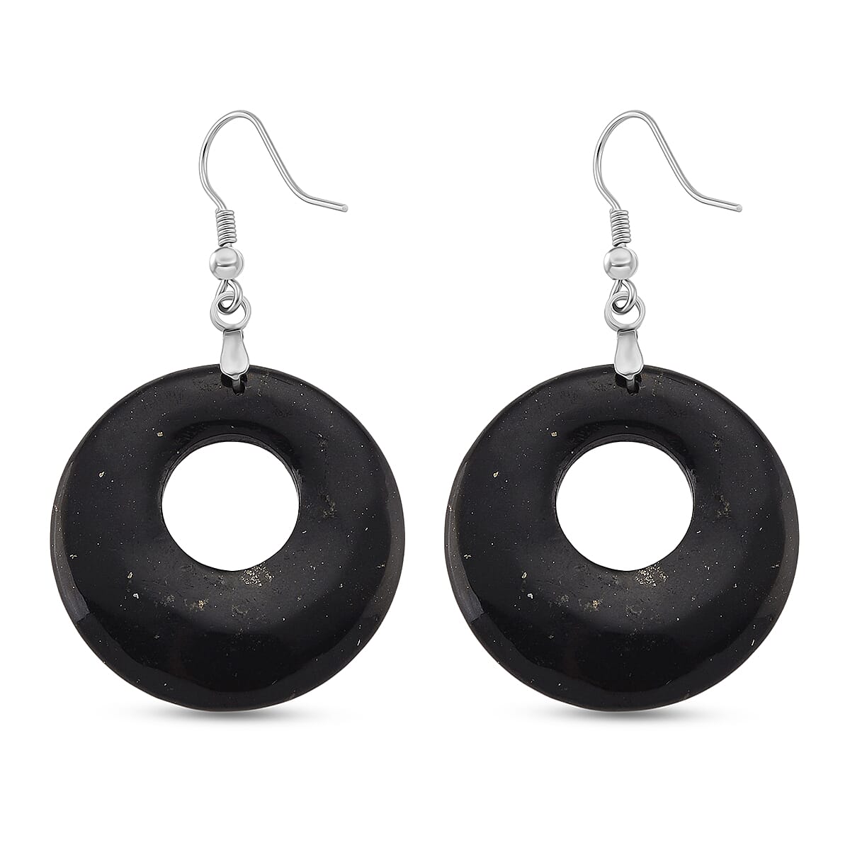 Natural Shungite Dangle Earring with Hook 40.00 Ct. 8235269 4