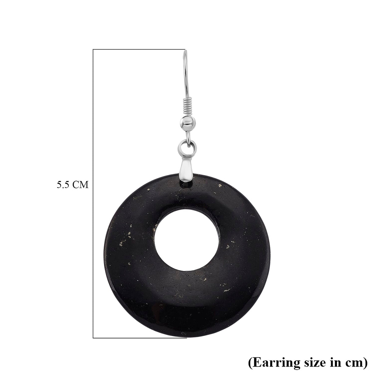 Natural Shungite Dangle Earring with Hook 40.00 Ct. 8235269 5