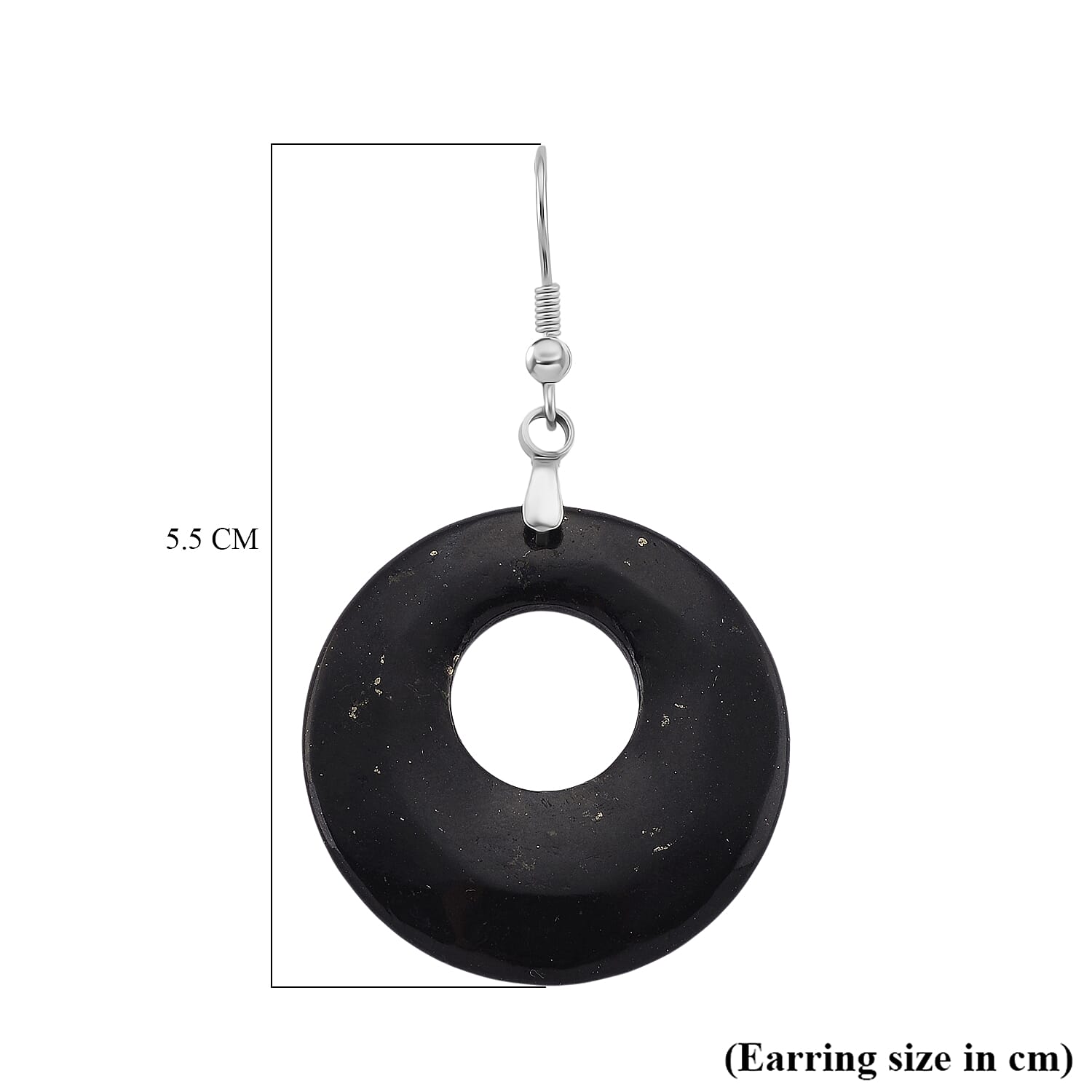 Natural Shungite Dangle Earring with Hook 40.00 Ct. 8235269 5