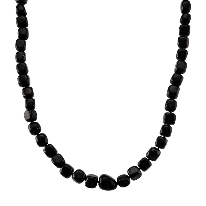 Natural Shungite Beads Necklace with Magnetic Lock (Size - 20) 500.00 Ct. 8480278 1