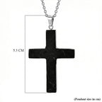 Natural Shungite Cross Necklace (Size - 20) 35.00 Ct.