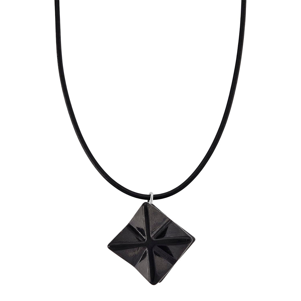 Shungite Rhodium Overlay Pendant with Chain (Size - 20) 115.00 Ct. 4451539 0