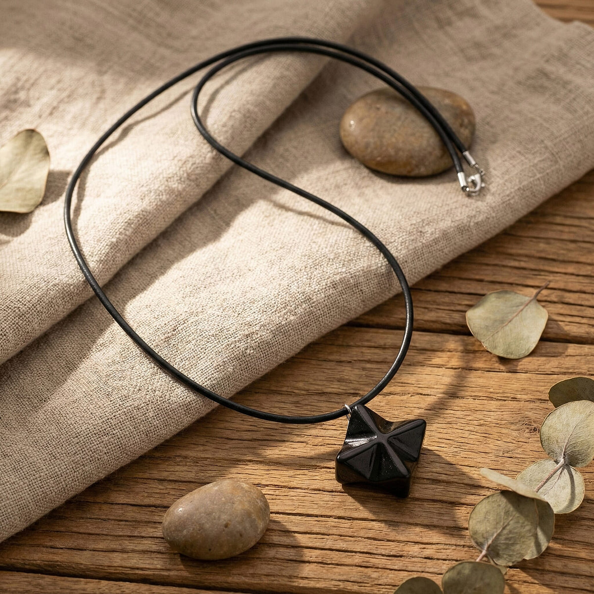 Shungite Rhodium Overlay Pendant with Chain (Size - 20) 115.00 Ct. 4451539 3