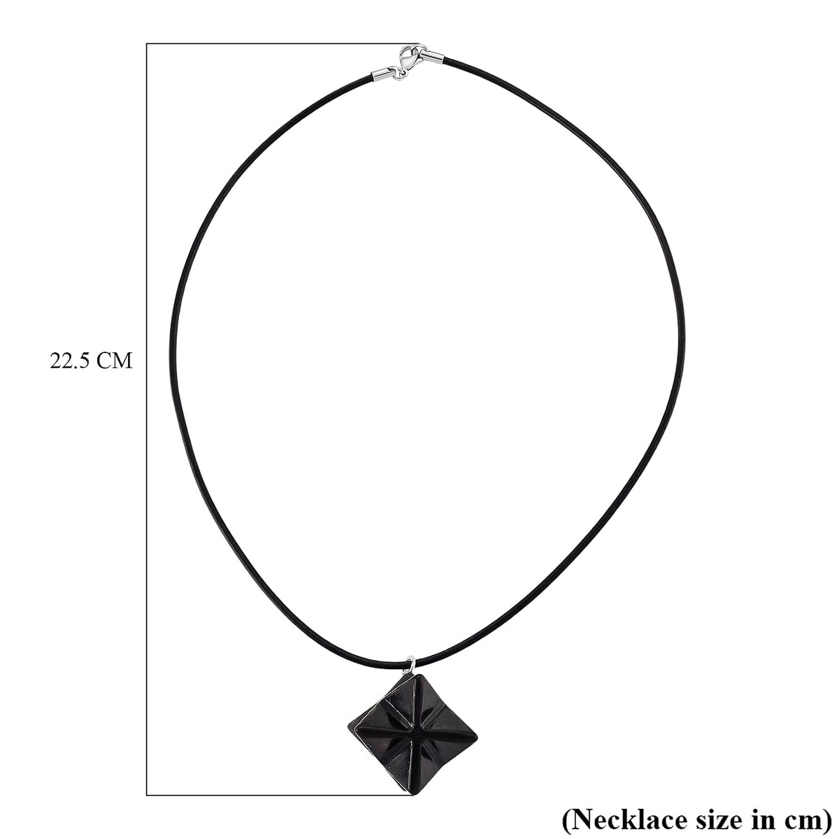 Shungite Rhodium Overlay Pendant with Chain (Size - 20) 115.00 Ct. 4451539 7