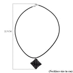 Shungite Rhodium Overlay Pendant with Chain (Size - 20) 115.00 Ct.