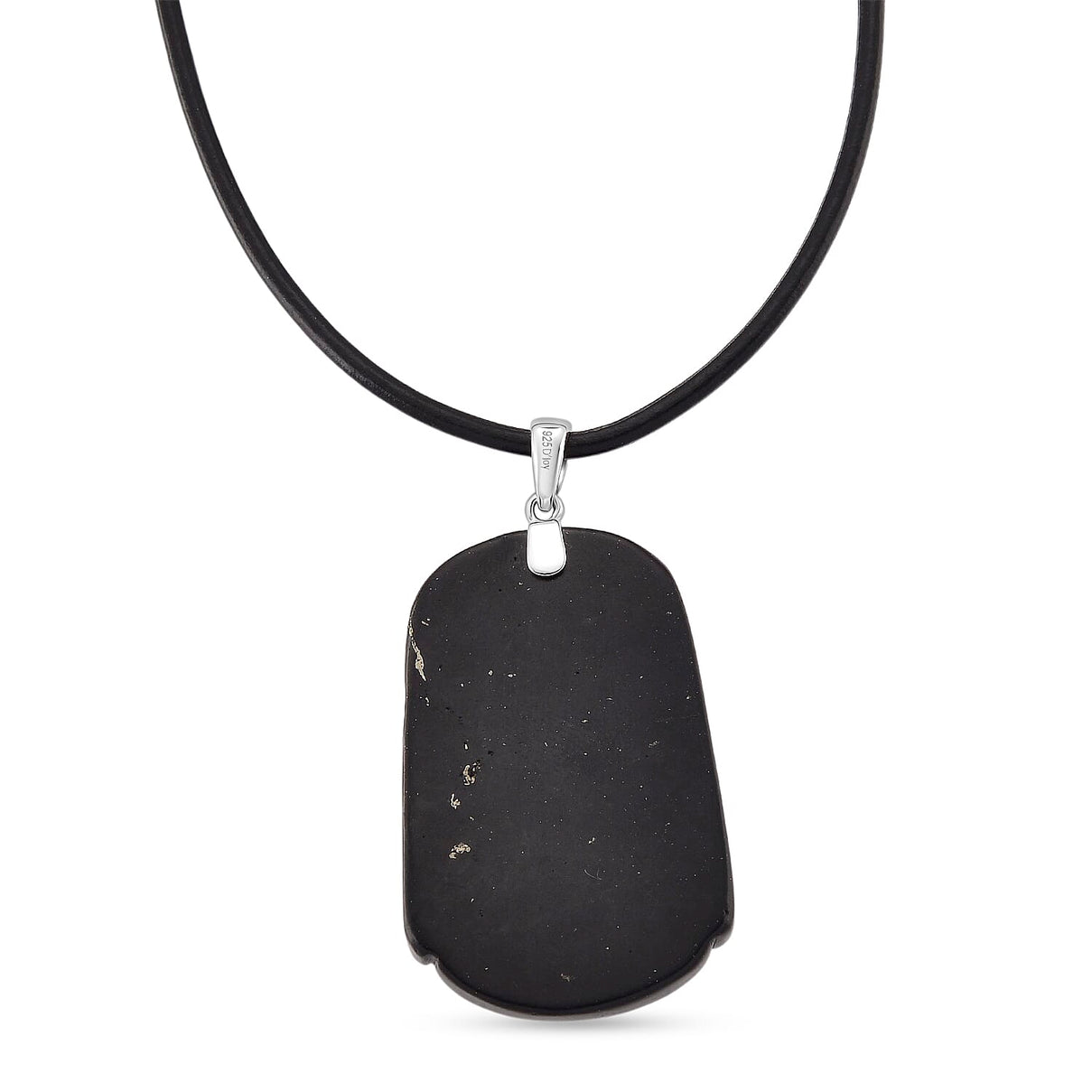Natural Shungite Carved Phoenix Sterling Silver Pendant with Chain (Size - 20) 95.00 Ct. 4451524 5