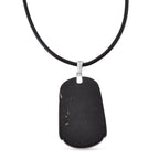 Natural Shungite Carved Phoenix Sterling Silver Pendant with Chain (Size - 20) 95.00 Ct.