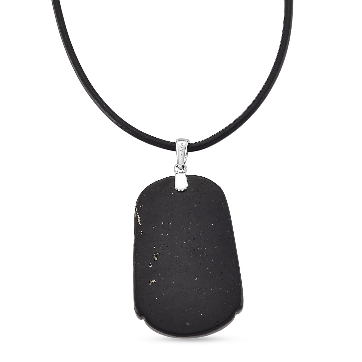 Natural Shungite Carved Phoenix Sterling Silver Pendant with Chain (Size - 20) 95.00 Ct. 4451524 5