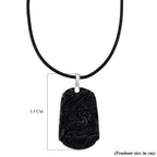 Natural Shungite Carved Phoenix Sterling Silver Pendant with Chain (Size - 20) 95.00 Ct.