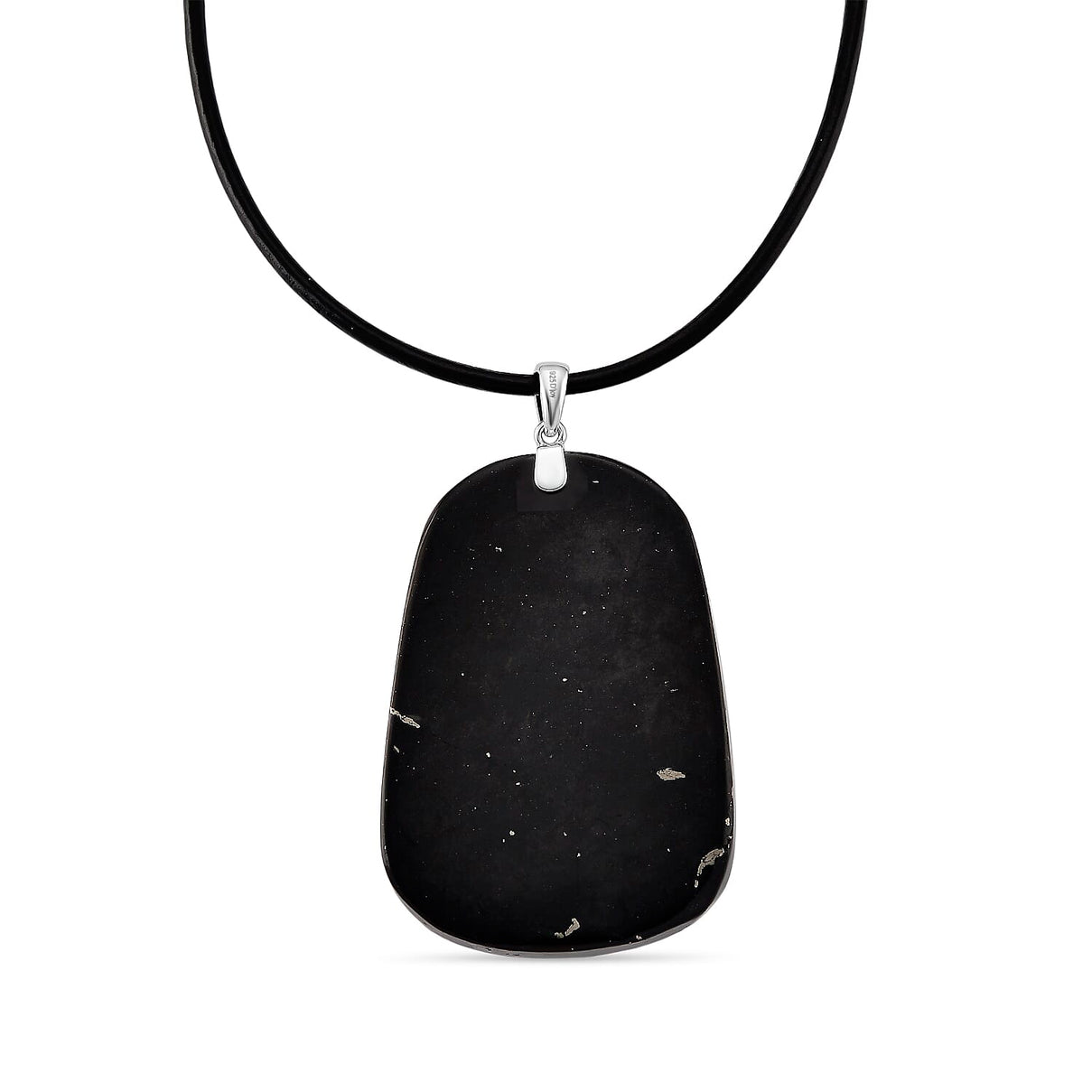 Natural Shungite Carved Dragon Sterling Silver Pendant with Chain (Size - 20) 95.00 Ct. Symbolizes power, wisdom, and protection 4451525 5