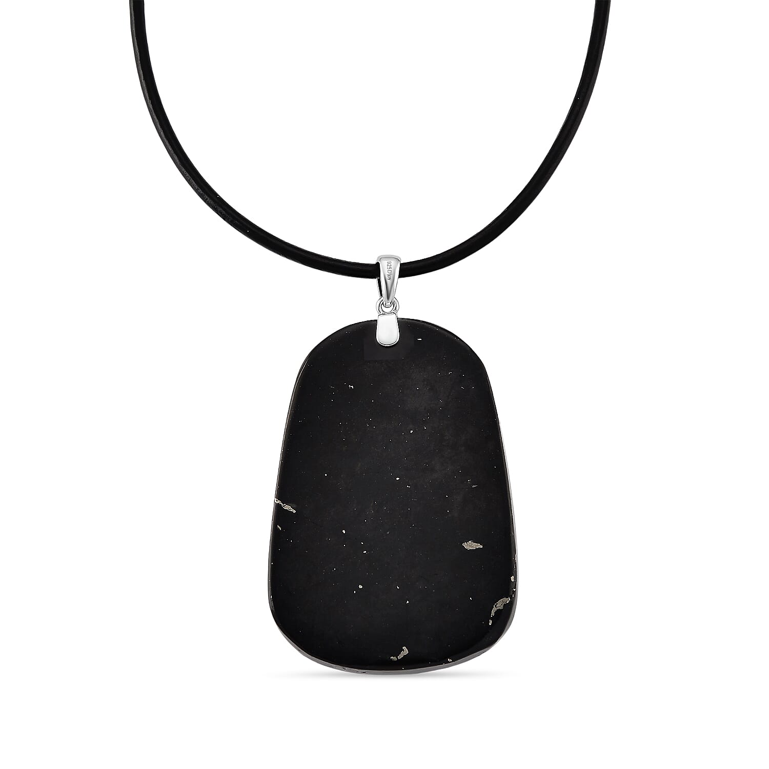 Natural Shungite Carved Dragon Sterling Silver Pendant with Chain (Size - 20) 95.00 Ct. Symbolizes power, wisdom, and protection 4451525 5