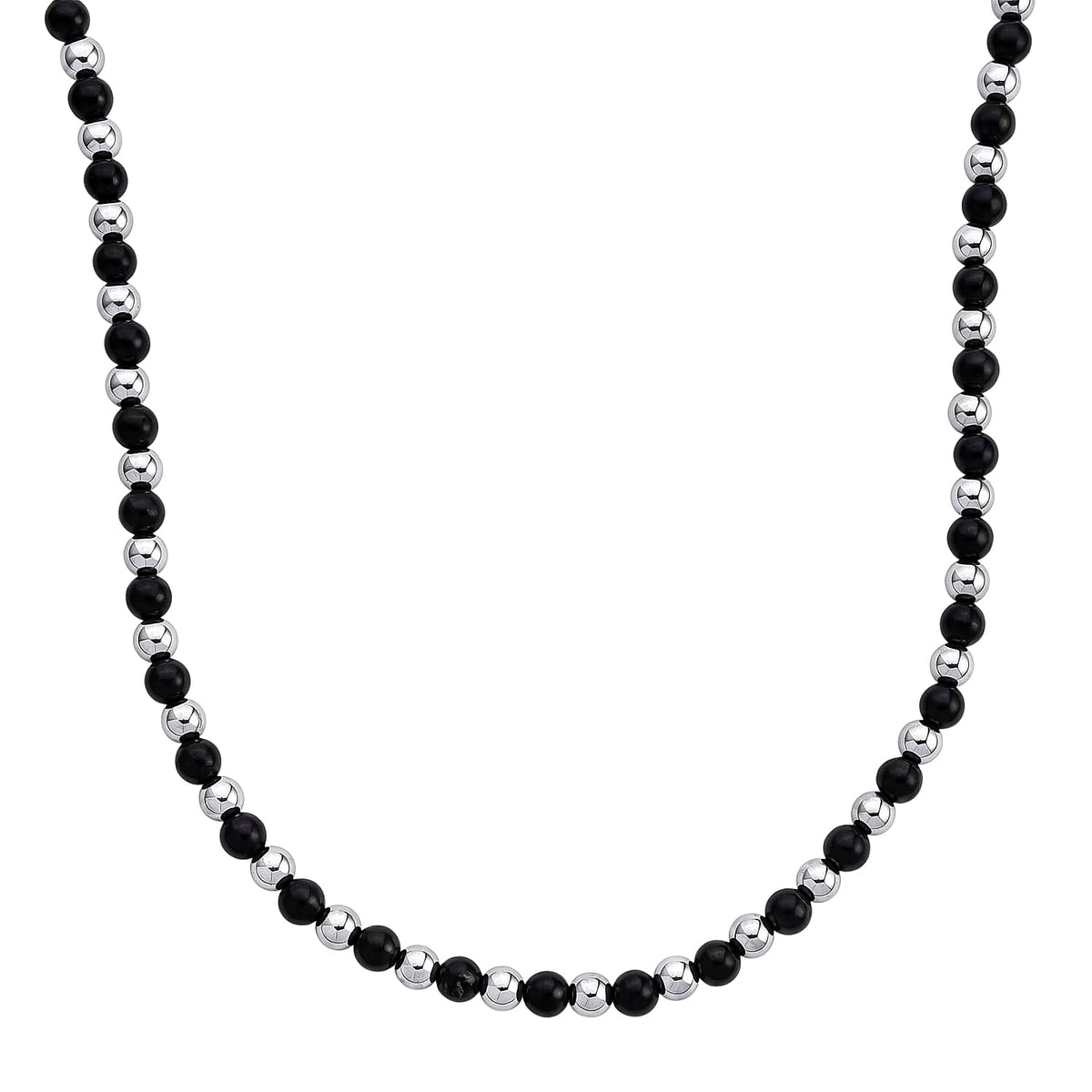Natural Shungite &amp; Natural Hematite Necklace With Magnetic Clasp (Size - 20) 180.00 Ct. 8413455 0