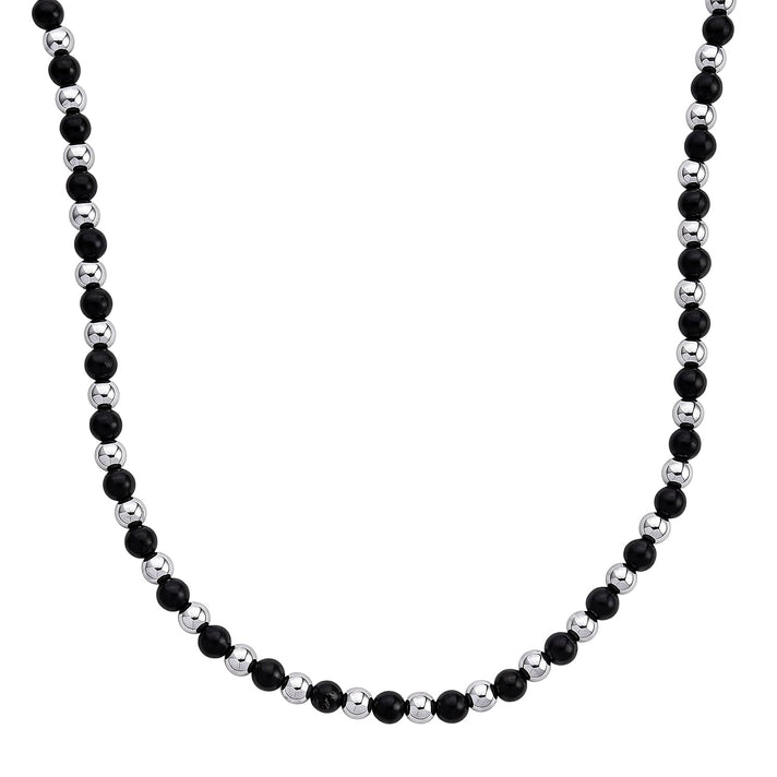 Natural Shungite &amp; Natural Hematite Necklace With Magnetic Clasp (Size - 20) 180.00 Ct. 8413455 1