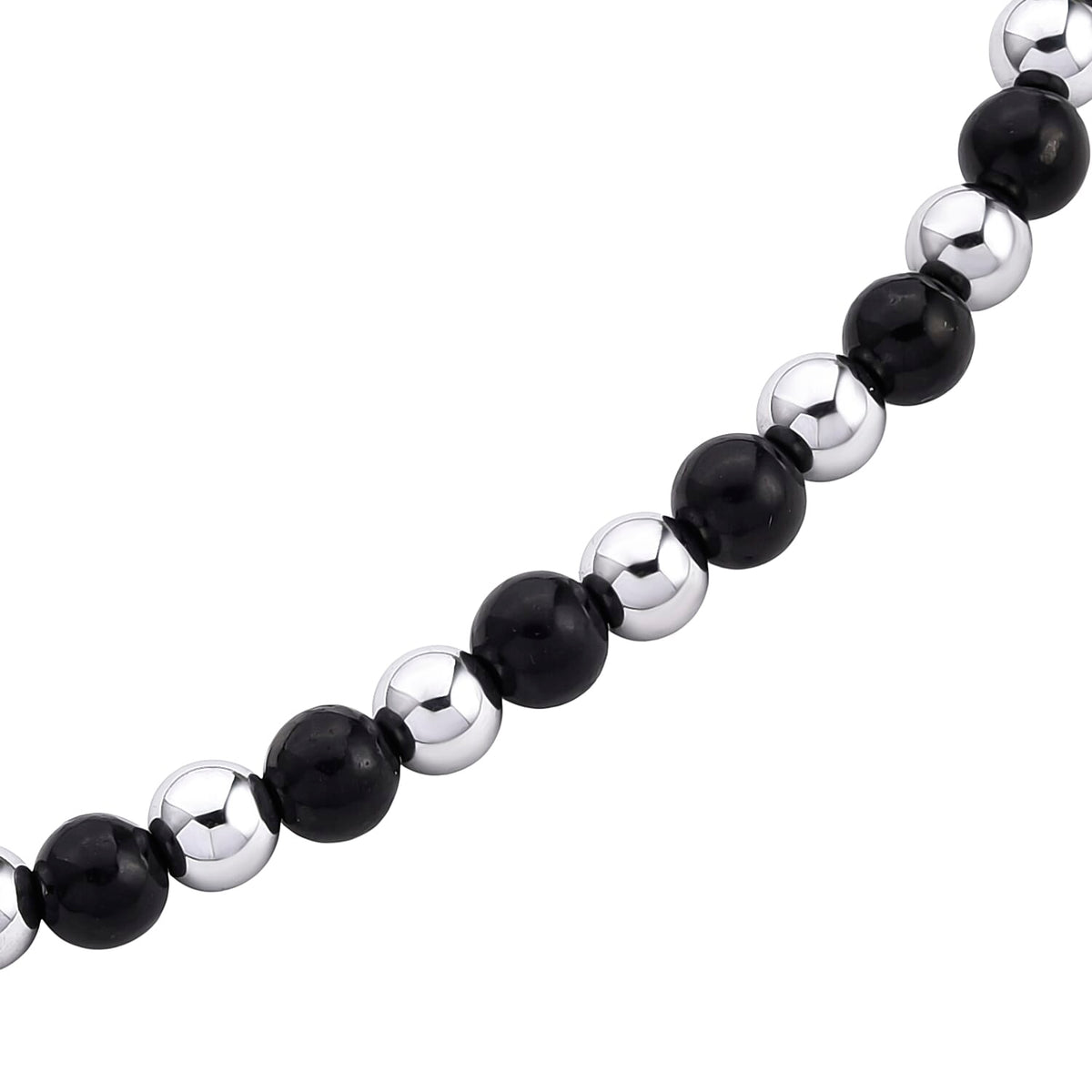 Natural Shungite &amp; Natural Hematite Necklace With Magnetic Clasp (Size - 20) 180.00 Ct. 8413455 4