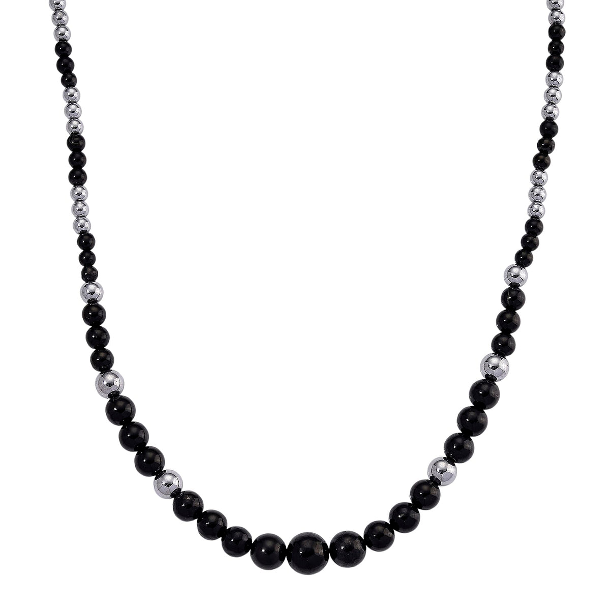Natural Shungite and Hematite Necklace (Size - 20) With Magnetic Clasp 280.00 Ct. 8205052 0