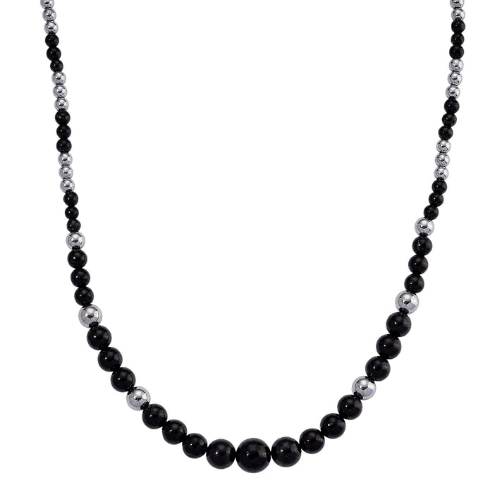 Natural Shungite and Hematite Necklace (Size - 20) With Magnetic Clasp 280.00 Ct. 8205052 1
