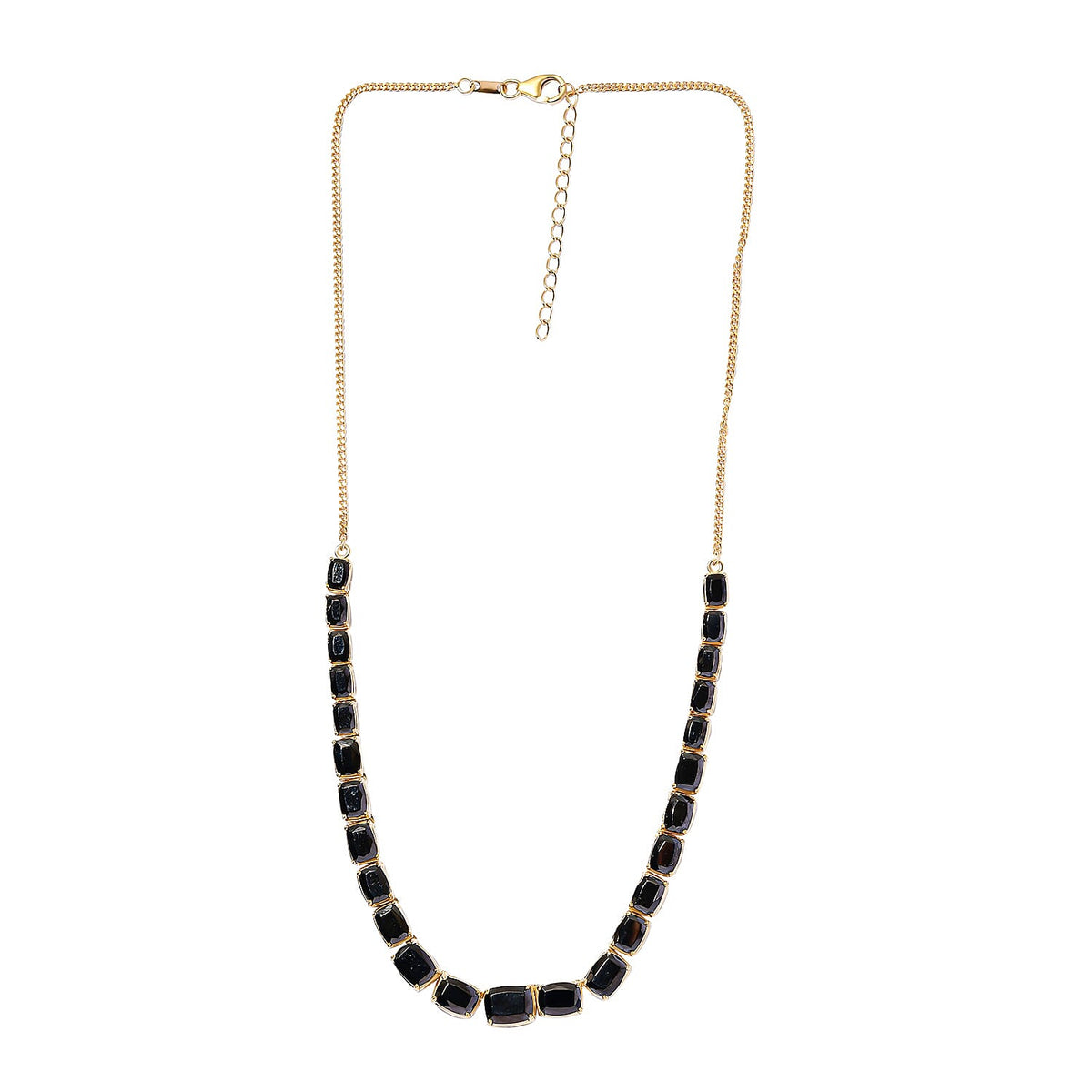 Shungite Necklace Size 18 in Yellow Gold Plated Sterling Silver 14.16 Ct. 7542258 4