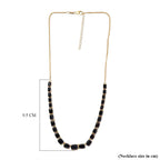 Elite Shungite Necklace (Size 18-2 Inch Ext.) in 14K Gold Overlay Sterling Silver, Silver Wt. 16.48 Gms