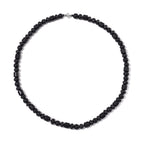 Natural Shungite Necklace (Size - 20) with Magnetic Clasp in Rhodium Overlay Sterling Silver 240.00 Ct.