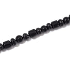 Natural Shungite Necklace (Size - 20) with Magnetic Clasp in Rhodium Overlay Sterling Silver 240.00 Ct.