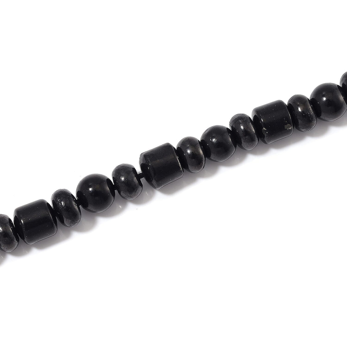 Natural Shungite Necklace (Size - 18-2 Ext.) with Magnetic Clasp in Rhodium Overlay Sterling Silver 240.00 Ct. 7979701 4