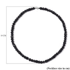 Natural Shungite Necklace (Size - 20) with Magnetic Clasp in Rhodium Overlay Sterling Silver 240.00 Ct.