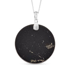 Natural Shungite Phoenix Pendant with Chain (Size 18) in Rhodium Overlay Sterling Silver 53.87 Ct.