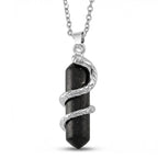 Natural Shungite Snake Pendant with Chain (Size 20) 20.00 Ct