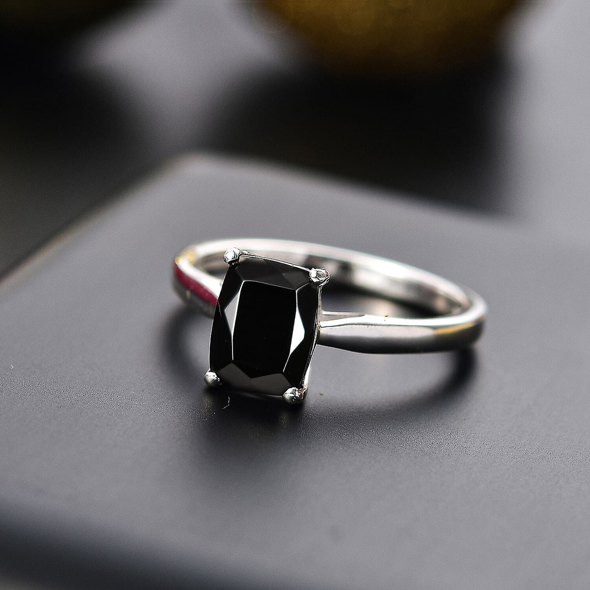 Natural Elite Shungite Solitaire Ring in Sterling Silver 7970199 1