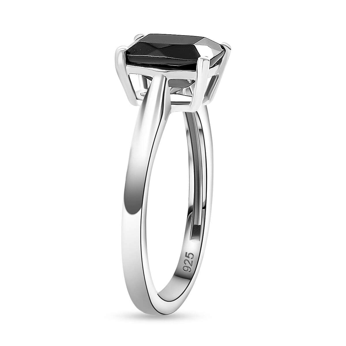 Natural Elite Shungite Solitaire Ring in Sterling Silver 7970199 3
