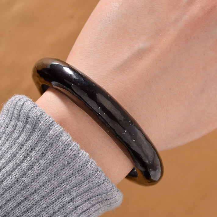 Natural Shungite Bangle (Size 7.5) 230.00 Ct. 8107834 2