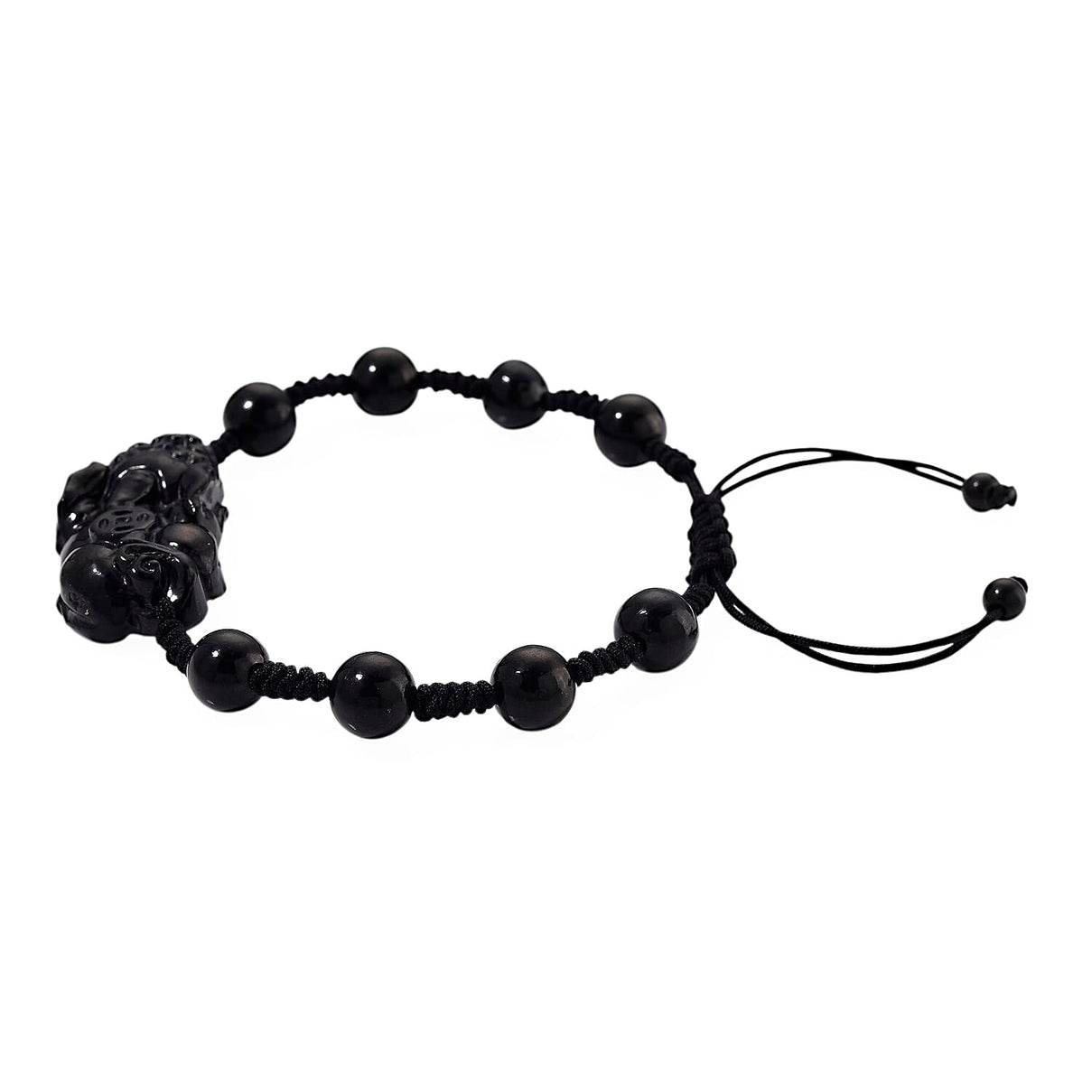 Natural Shungite Pixiu Adjustable Bracelet (Size 6.5 - 9 Adjustable) 70.00 Ct. 8247648 3
