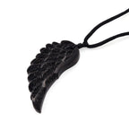 Natural Shungite Angel Wing Adjustable Necklace (Size-28) 30.00 Ct.