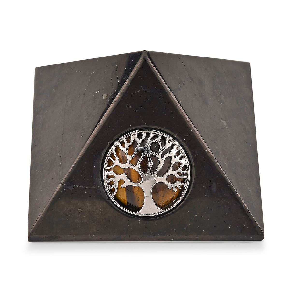 Natural Shungite &amp; Tigers Eye Pyramid 1200.00 Ct. 8249297 0
