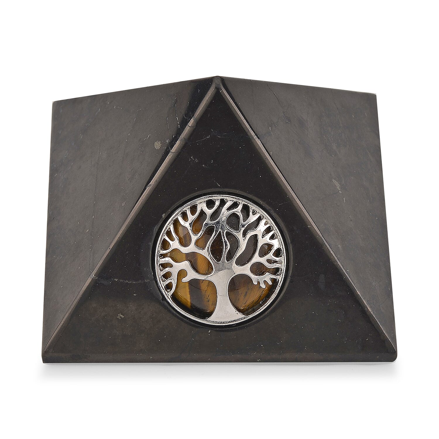 Natural Shungite &amp; Tigers Eye Pyramid 1200.00 Ct. 8249297 0