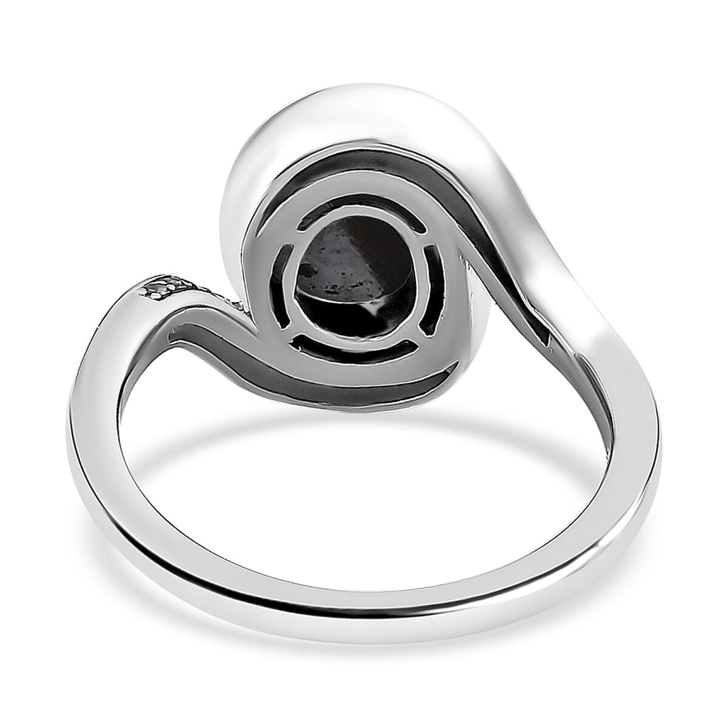 Sierra Nevada Turquoise and Natural Zircon Bypass Ring in Platinum Overlay Sterling Silver 3.80 Ct.