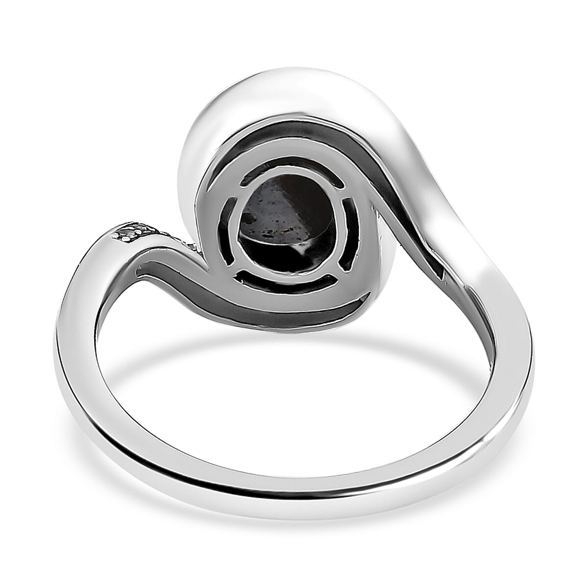 Sierra Nevada Turquoise and Natural Zircon Bypass Ring in Platinum Overlay Sterling Silver 3.80 Ct. 7569164 4