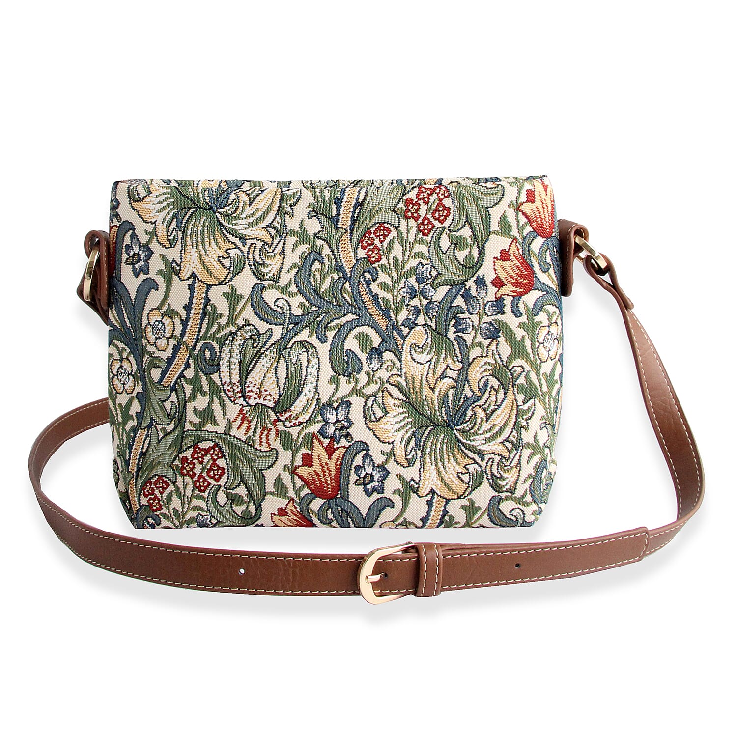 Signare William Morris Golden Lily Satchel Crossbody Bag - Beige 8262283 4