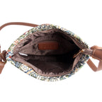 Signare William Morris Golden Lily Satchel Crossbody Bag - Beige