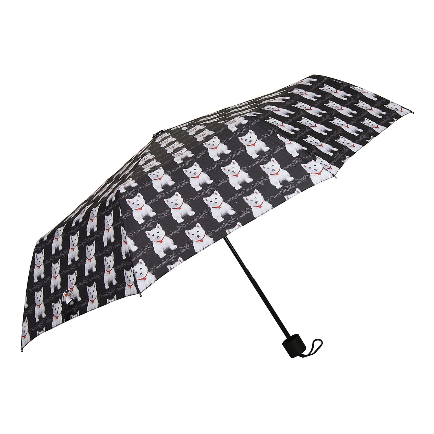 Signare Tapestry Folding Umbrella-Westie - Black &amp; White 7759604 0