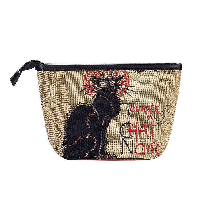 Signare Tapestry FMake up Bag-Art-T Steinlen-Tournee du Chat noir - Black &amp; Brown 7759541 1