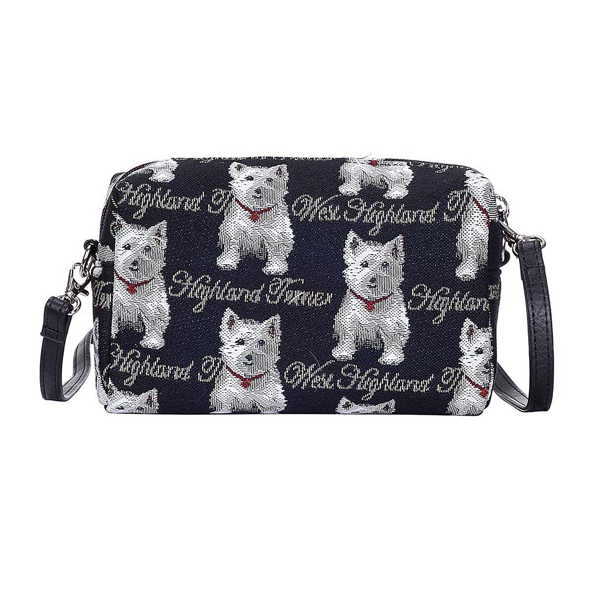 Signare Tapestry Hip Party Bag - Westie - Black and White 7759518 0