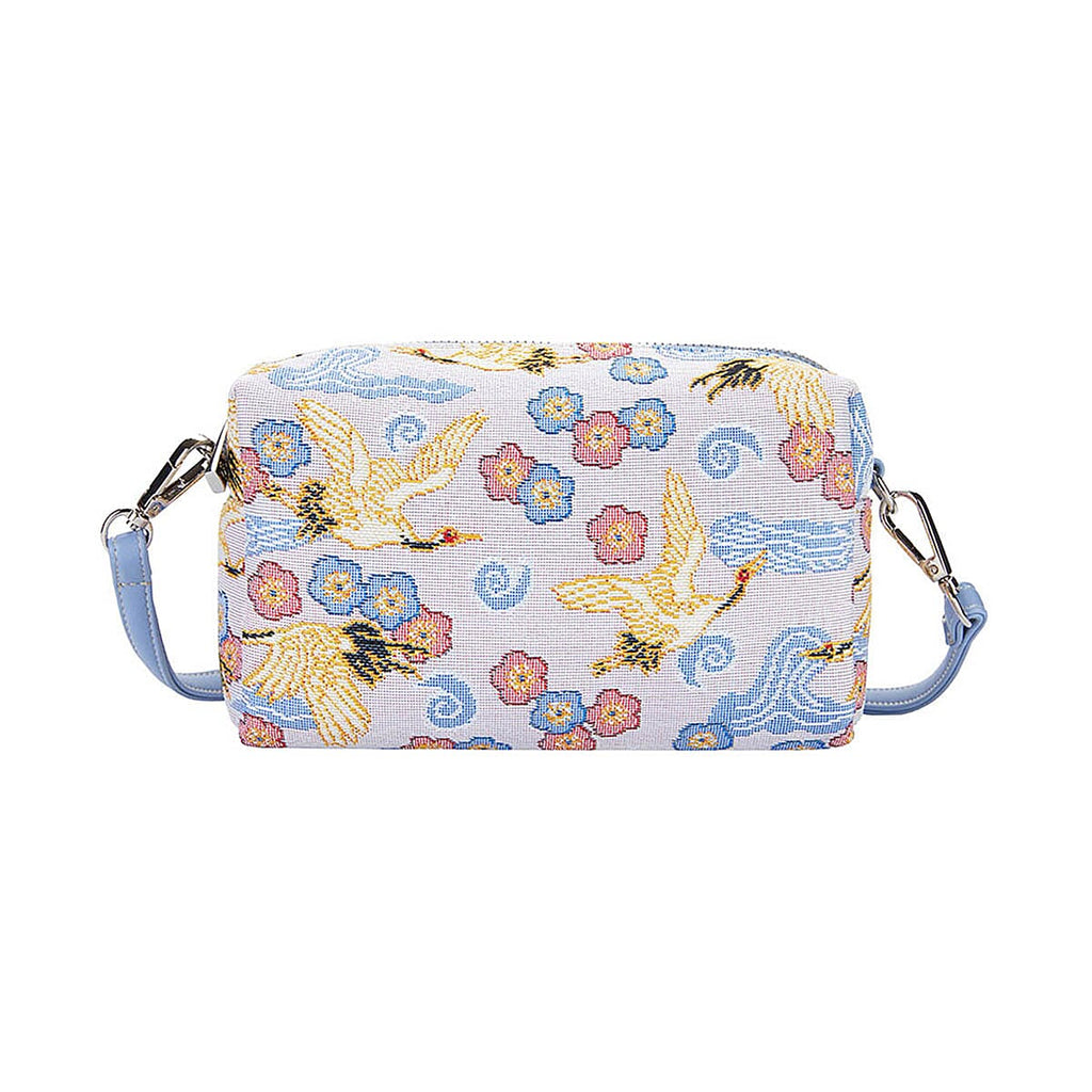 Signare Tapestry Hip Party Bag - Japanese Crane - Yellow & Red