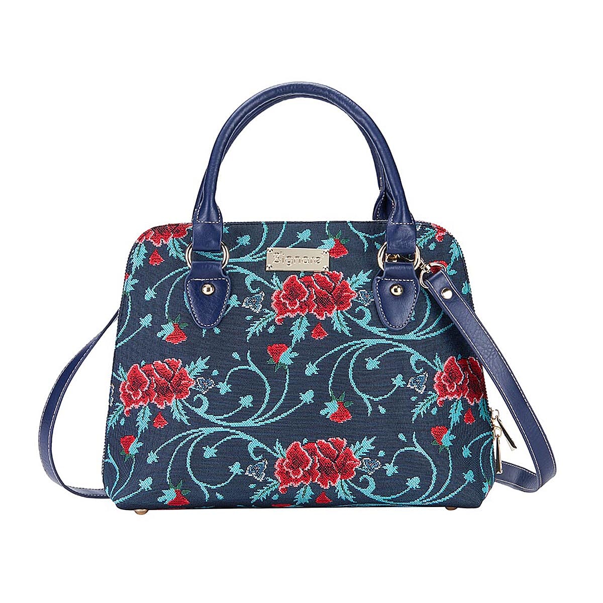 Signare Tapestry Convertible Fabric Handbag - Frida Kahlo Carnation 7759274 0