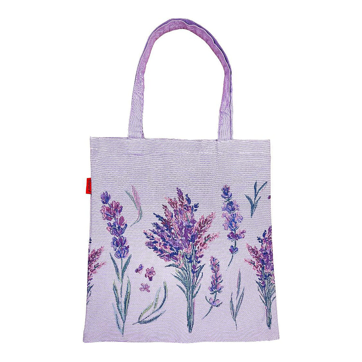 Signare Tapestry Collection - Designer Inspired Lavender Bloom Flat Tote Bag V32358175 0