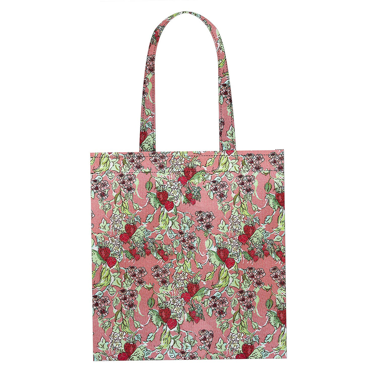 Signare Tapestry Collection - Designer Inspired Wild Strawberry Garden Flat Tote Bag 8103948 0