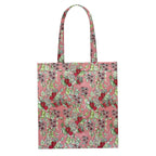 Signare Tapestry Collection - Designer Inspired Wild Strawberry Garden Flat Tote Bag